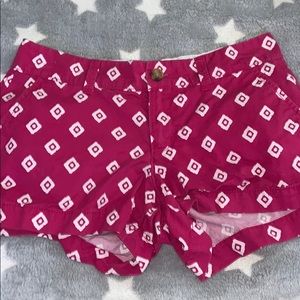 Old navy pink and white shorts size 0